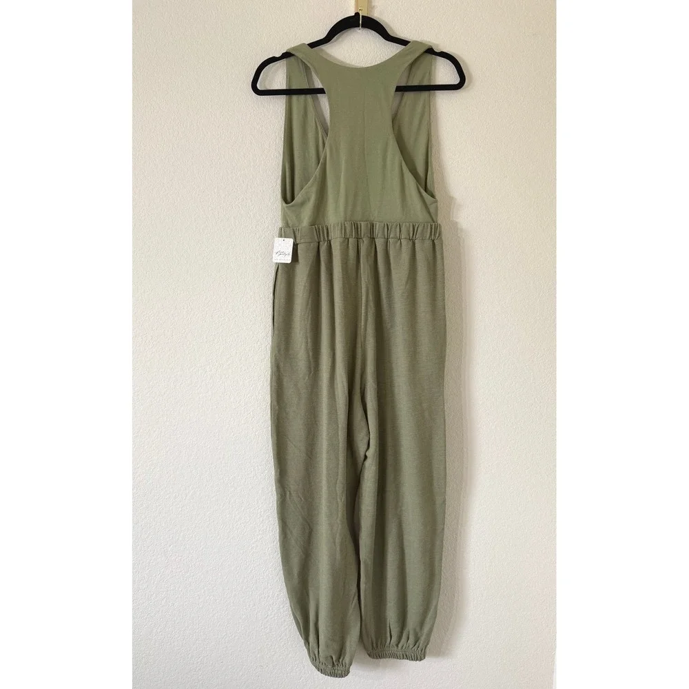 NWT Free people Women's Kyle One Piece Jumpsuit In Mosstone Size Medium Bohemian